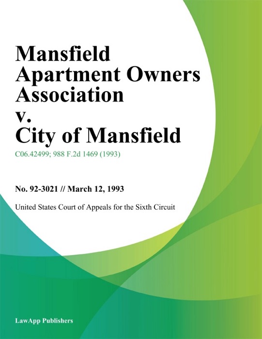 Mansfield Apartment Owners Association V. City Of Mansfield