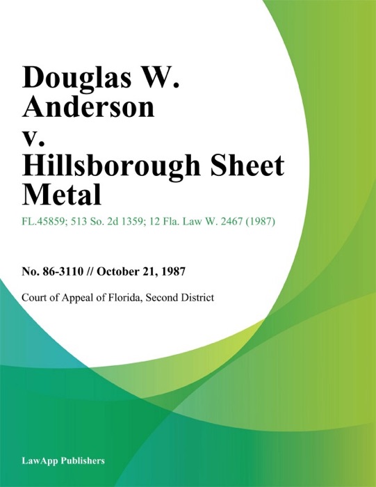 Douglas W. Anderson v. Hillsborough Sheet Metal