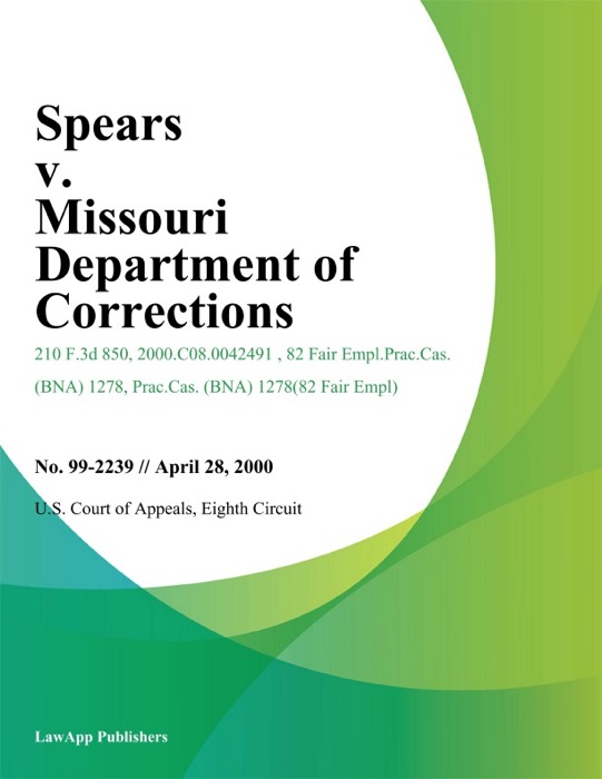 Spears v. Missouri Department of Corrections