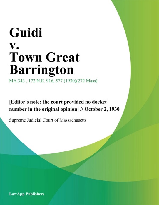 Guidi v. Town Great Barrington