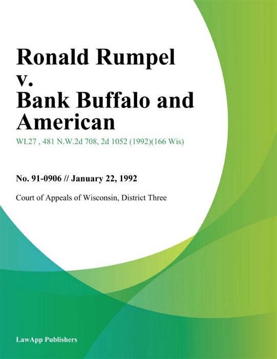 Ronald Rumpel v. Bank Buffalo and American