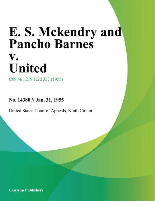 E. S. Mckendry and Pancho Barnes v. United