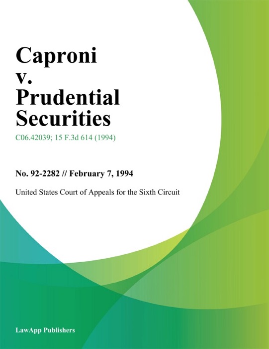 Caproni V. Prudential Securities