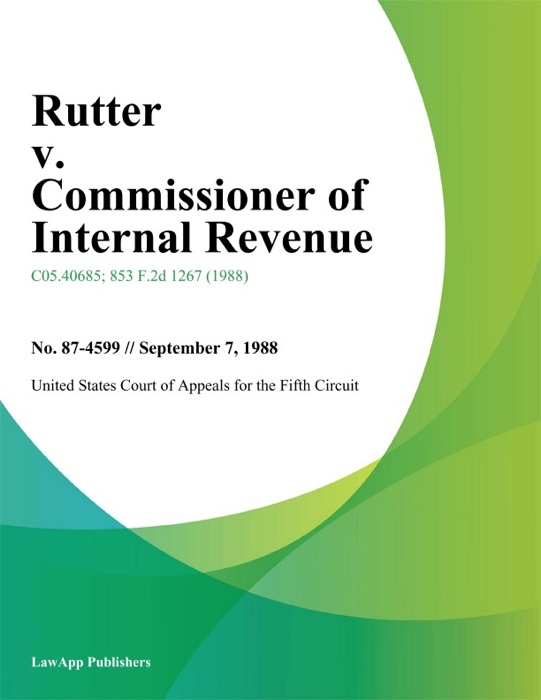 Rutter v. Commissioner of Internal Revenue