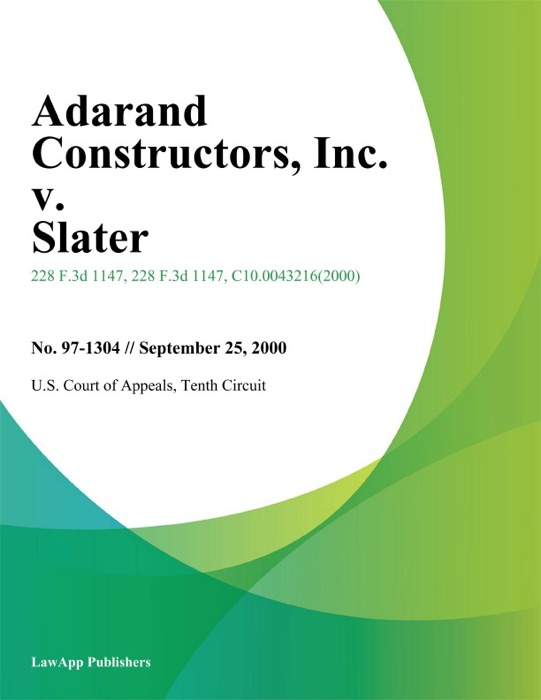 Adarand Constructors, Inc. v. Slater