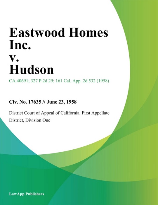 Eastwood Homes Inc. v. Hudson