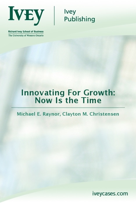 Innovating For Growth: Now Is the Time
