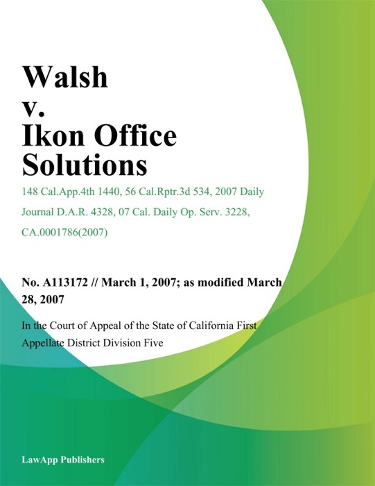 Walsh v. Ikon office Solutions