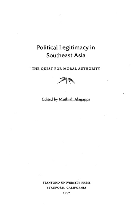 Political Legitimacy in Southeast Asia