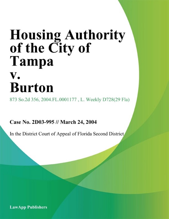 Housing Authority of the City of Tampa v. Burton