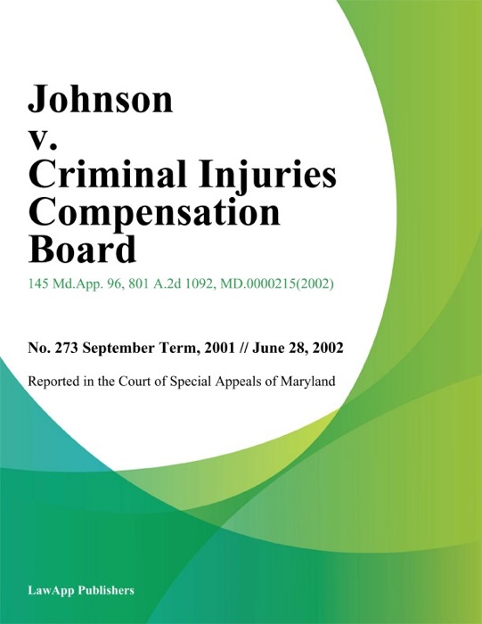 Johnson v. Criminal Injuries Compensation Board