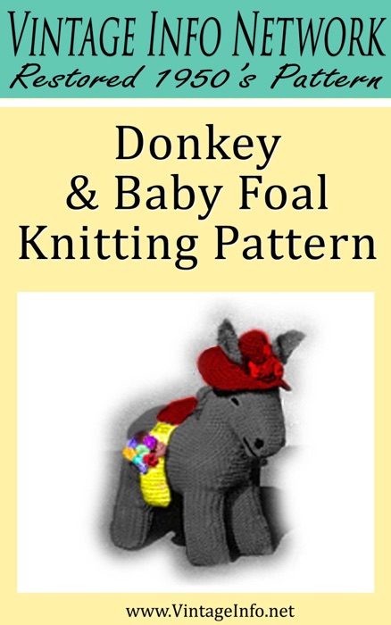 Donkey & Baby Foal Knitting Pattern