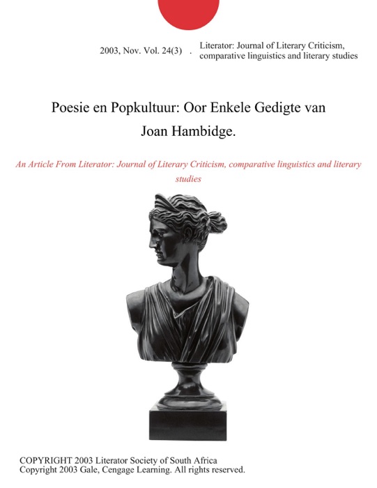 Poesie en Popkultuur: Oor Enkele Gedigte van Joan Hambidge.