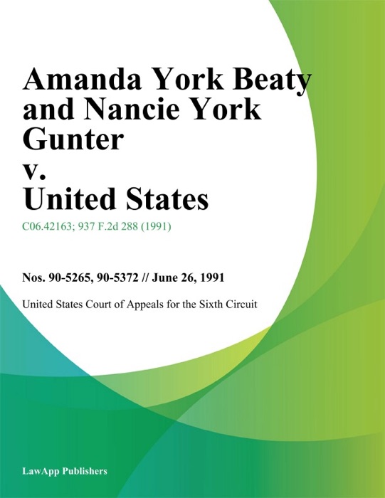 Amanda York Beaty And Nancie York Gunter V. United States