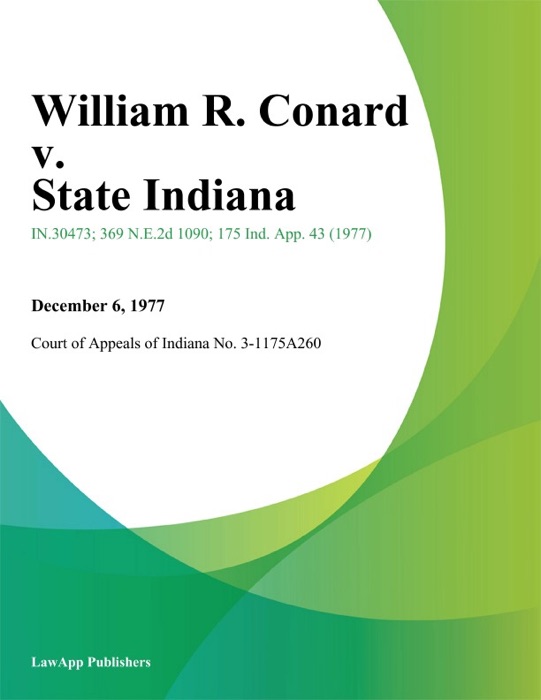 William R. Conard v. State Indiana