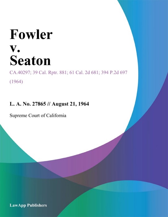 Fowler V. Seaton