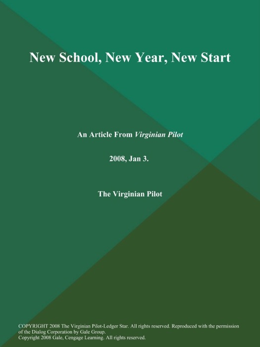 New School, New Year, New Start