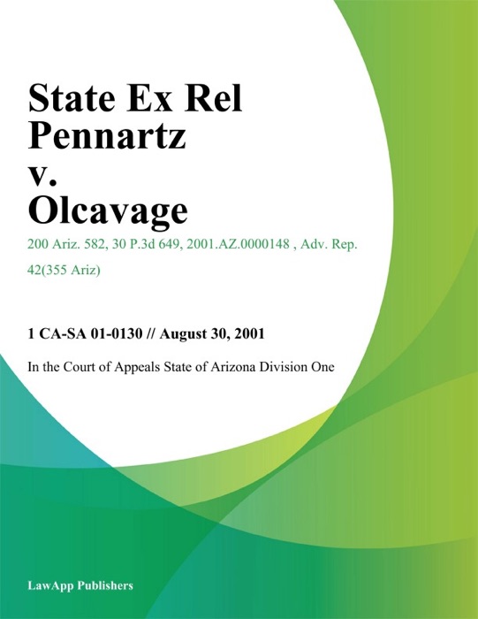 State Ex Rel Pennartz V. Olcavage