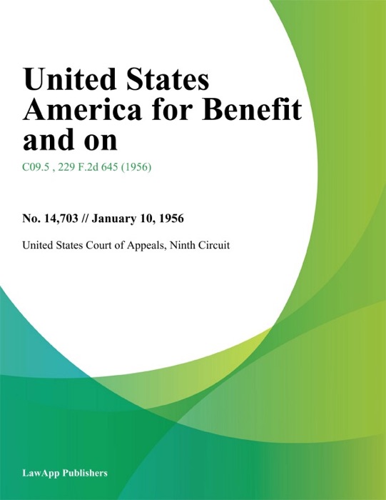 United States America for Benefit and on