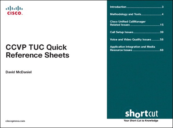 CCVP TUC Quick Reference Sheets