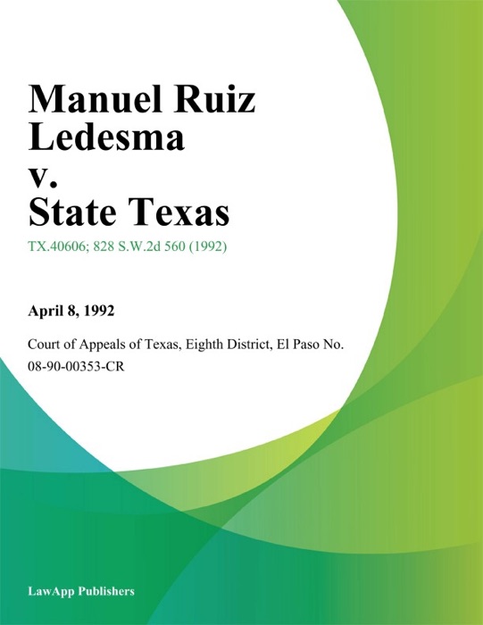 Manuel Ruiz Ledesma v. State Texas