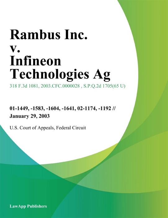 Rambus Inc. v. Infineon Technologies Ag