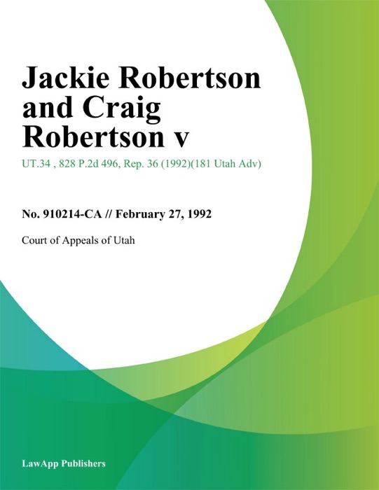 Jackie Robertson and Craig Robertson V.