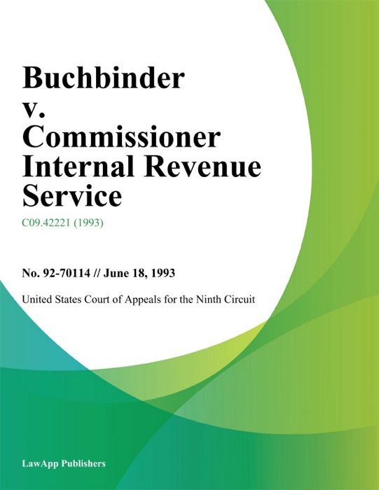 Buchbinder v. Commissioner Internal Revenue Service