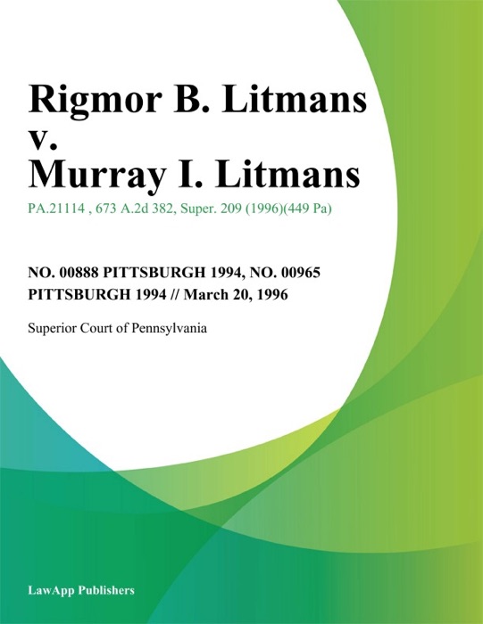 Rigmor B. Litmans v. Murray I. Litmans