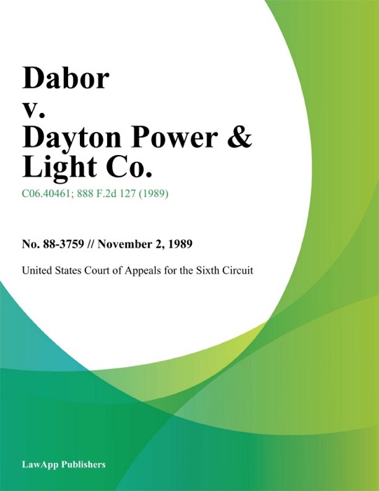 Dabor v. Dayton Power & Light Co.