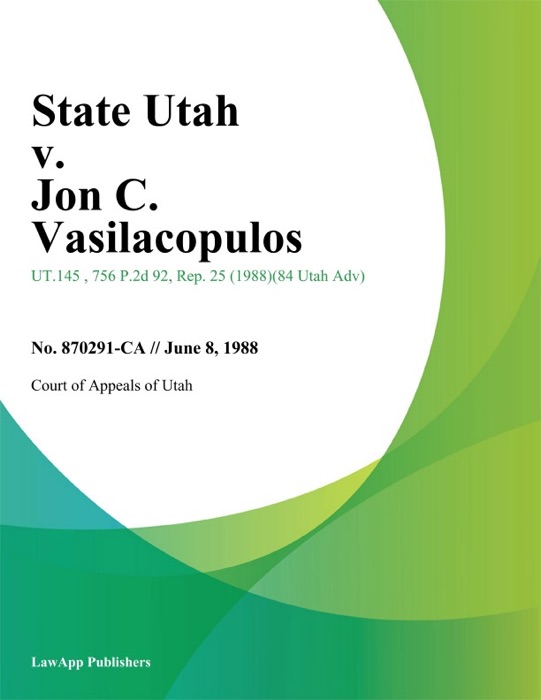 State Utah v. Jon C. Vasilacopulos