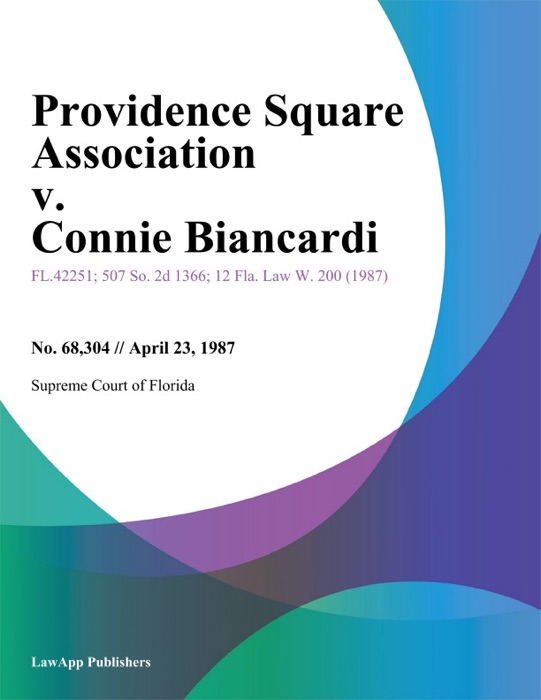 Providence Square Association v. Connie Biancardi