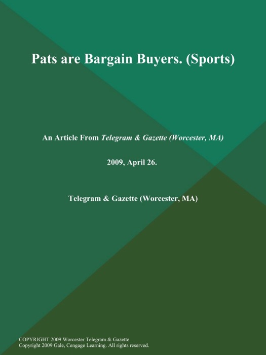 Pats are Bargain Buyers (Sports)