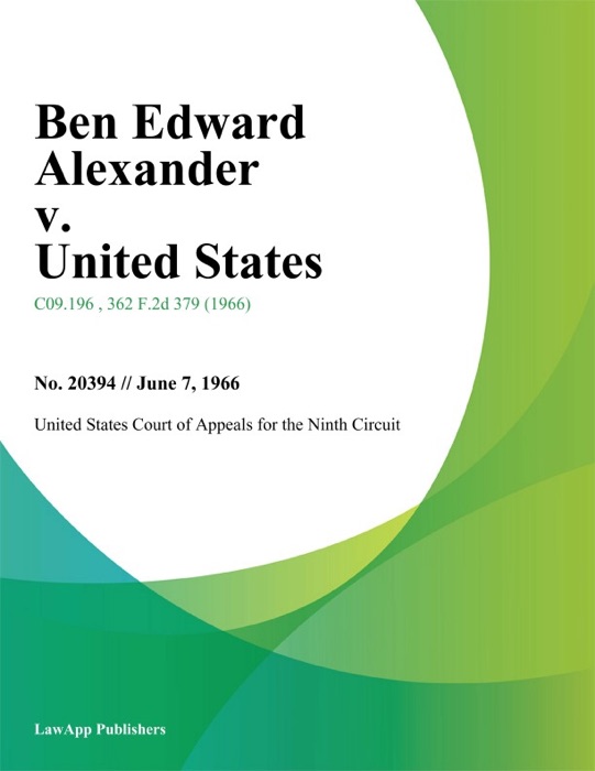 Ben Edward Alexander v. United States