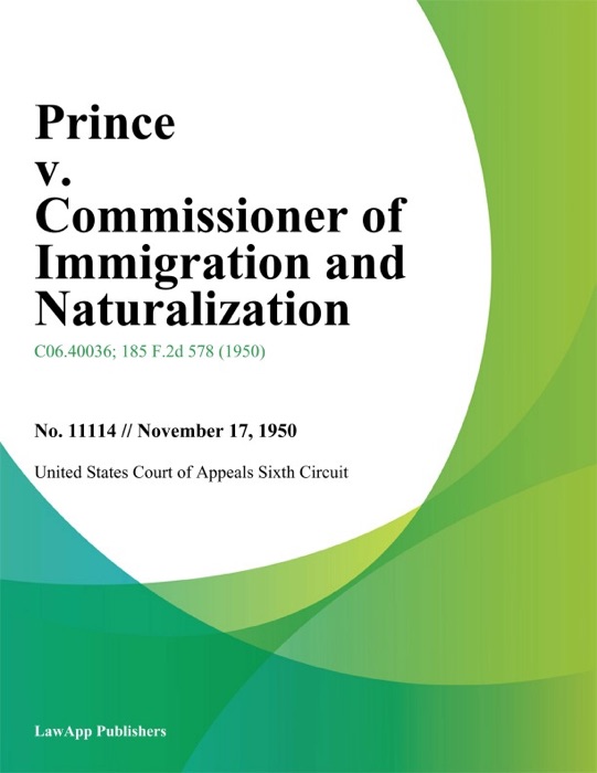 Prince v. Commissioner of Immigration and Naturalization