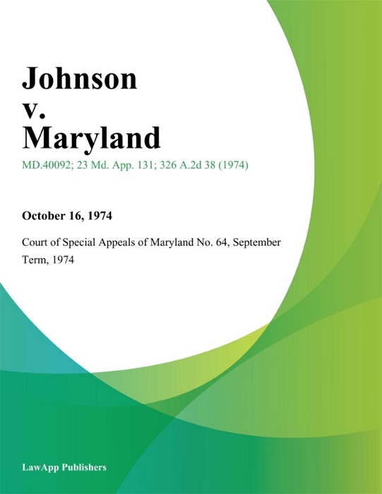 Johnson v. Maryland
