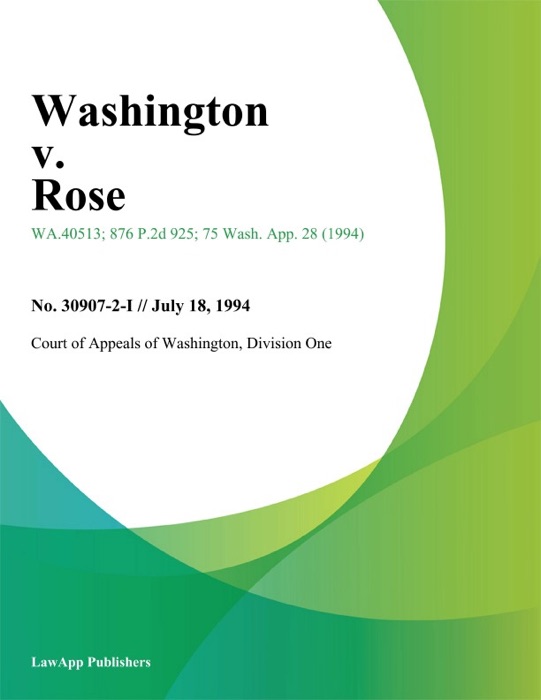 Washington V. Rose