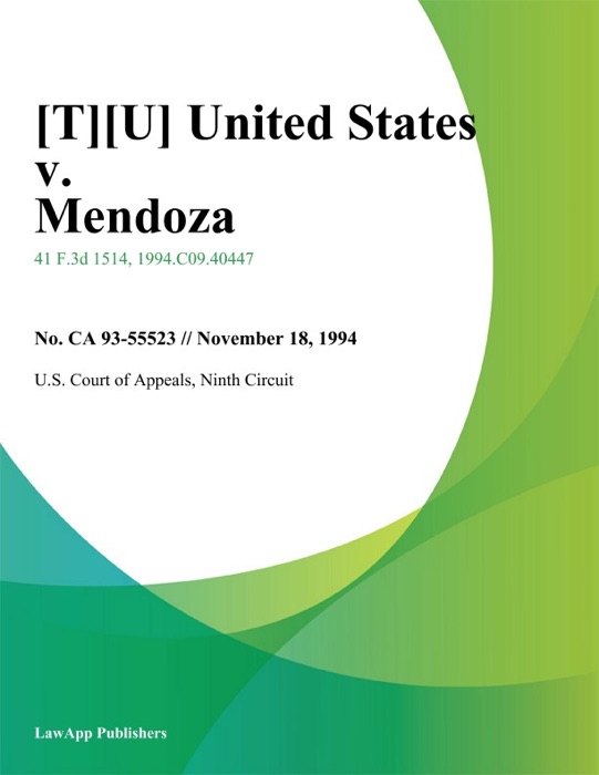 United States v. Mendoza