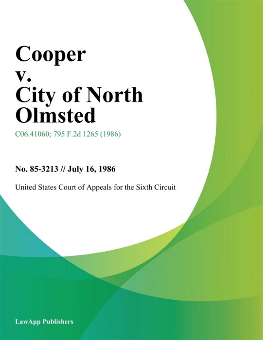 Cooper V. City Of North Olmsted