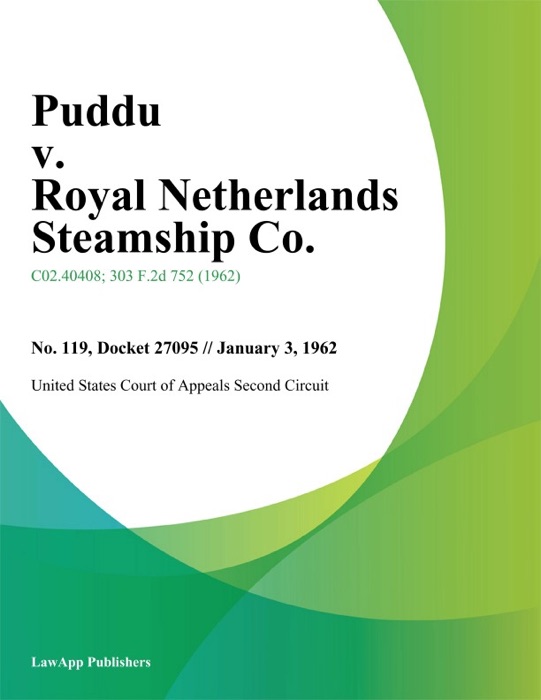 Puddu v. Royal Netherlands Steamship Co.