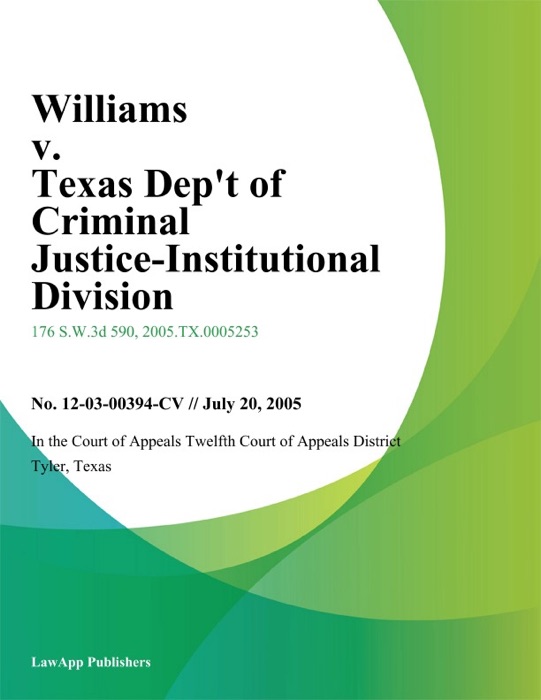 Williams v. Texas Dept of Criminal Justice-Institutional Division