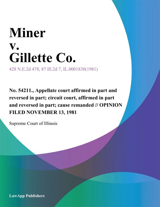 Miner v. Gillette Co.
