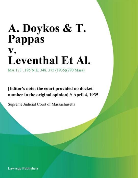 A. Doykos & T. Pappas v. Leventhal Et Al.