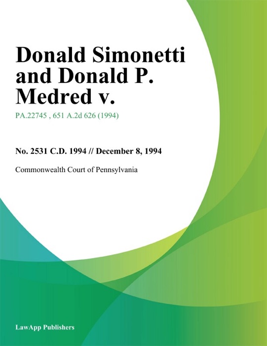 Donald Simonetti and Donald P. Medred v.