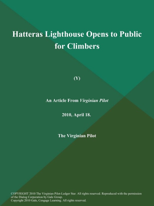 Hatteras Lighthouse Opens to Public for Climbers (Y)