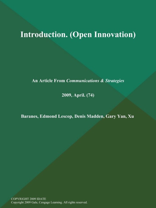 Introduction (Open Innovation)