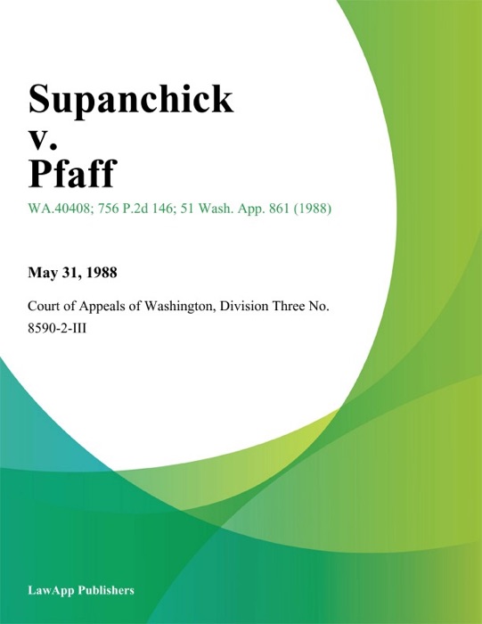 Supanchick v. Pfaff