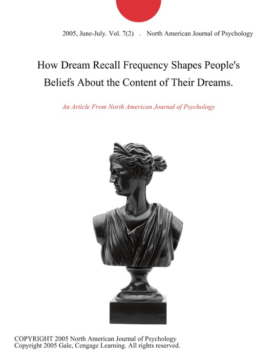 How Dream Recall Frequency Shapes People's Beliefs About the Content of Their Dreams.