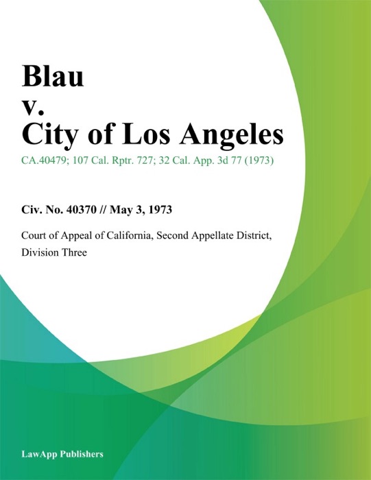 Blau V. City Of Los Angeles