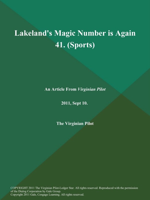 Lakeland's Magic Number is Again 41 (Sports)